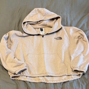 The North Face Light Tan Pullover Hoodie - quarter zip